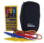 Ideal Electrical 61-521 3-Phase Motor Rotation and Phase Rotation Tester, Carrying Case and Leads Included,Blue/Red