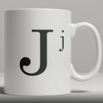 Alphabet Ceramic Mug Letter J