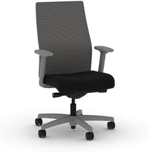 HON Ignition 2.0 Mid Back Task Chair, Advanced Synchro-Tilt Control, Office Chair with Lumbar Support, Height and Width Adjustable Arms, Titanium Frame, Black