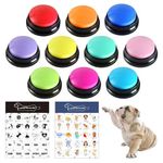 BFYDOAA 10pcs Voice Recording Button Dog Communication Buttons Record Answer Buzzers,30 Second Record & Playback, for Kids Study Game, Pet Training