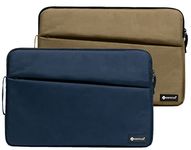 SHOPOFLUX Laptop Sleeve Case Cover Bag for 15.6 Inch Laptop for Men and Women Waterproof with Front Pocket (Blue, 16 X 11 X 1.2 Inch) (Brown & Blue)