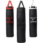 Jayefo Punch Bag Boxing Training – Hanging Punching Bag for Boxing, Karate, Muay Thai, Kickboxing, MMA, Boxing Bag Bracket for Training at Home & Gym, Heavy Bag 70 to 100 lbs | Unfilled 4ft (Black)