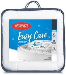Tontine Easy Care Mattress Topper, Double – Soft Polycotton Cover and Premium Ultrafibre Fill for Comfort – Anti-Bacterial Protection with 50cm Fitted Skirt – Machine Washable