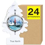 LITTLE TREES Air Fresheners Car Air Freshener. Hanging Tree Provides Long Lasting Scent for Auto or Home. True North, 24 Air Fresheners