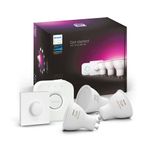 Philips Hue White & Colour Ambiance Starter Kit: Smart Bulb 3x Pack LED [GU10] incl. Bridge and Smart Button - 350 Lumen