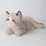 CU-MATE 20'' Gray Ragdoll Cat Stuffed Animal Toys Dolls,Cute Handmade Plush Toy Ann Baker Cat Birthday Gifts Present for Boys and Girls