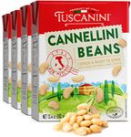 Tuscanini Cannellini Beans, White Kidney Beans, 13.4oz (4 Pack) | Ready to Eat | Premium Product of Italy | For Chili, Stews and Salad