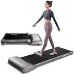 PowerMax Fitness WalkPad-5 4HP Peak Ultra Thin Walking Treadmill Max User upto 100kg with Double Folded Running Deck, Bluetooth app for Android & iOS, Anti-slip Running Belt and Remote Control