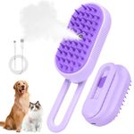 Gagaciso Cat Steam Brush, 3 In 1 Cat Brush with Steam, Steam Brush for Cats with Foldable Handle and Water Storage Tank Spray Massage Pet Grooming Comb for Long & Short Haired Cats Dogs Indoor Outdoor