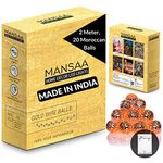 MANSAA Decorative Hanging LED String Light | 2 Meter 20 LEDs | Yellow Color | USB and Battery Operated | Home and Mandir Decor | Moroccon Balls