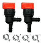 90 Degree Fuel Cut off Valve 1/4" Inline Shut Off Valve with Clamps