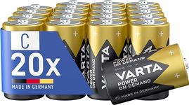 VARTA Power on Demand C Baby Batteries (20-pack, economy pack - smart, flexible and powerful, for mobile end devices - e.g. for computer accessories, Smart Home devices or torches)