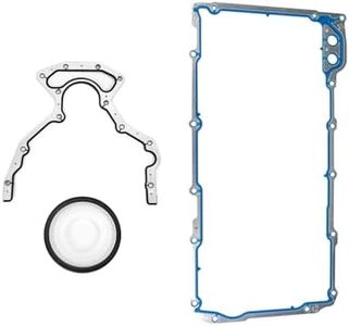 Oil Pan Gasket & Rear Main Seal Kit Compatible with GM LS V8 Engines 4.8L 5.3L 5.7L 6.0L 6.2L - Fits Chevy GMC Cadillac Pontiac Saab Isuzu Replaces OS32241 OS30693R 12612350 BS 40640 12639249 89060436
