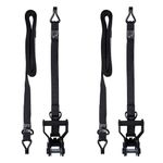 Keeper – 1.25” x 16' Extreme Webbing Combat Ratchet Tie-Down with Double J Hooks, 2 Pack – 1,000 lbs. Working Load Limit and 3,000 lbs. Break Strength