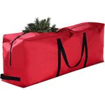 Festive Fix 9ft Christmas Tree Storage Bag - Red – Zip Up Fabric Christmas Tree Bag with Handles | Christmas Tree Storage Box - Heavy Duty Christmas Storage Bag | Xmas Tree Bag - Large Christmas Bags