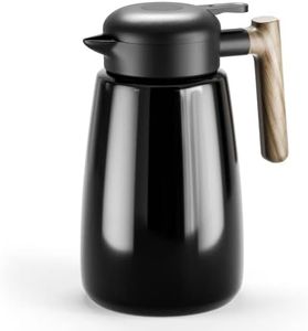 Thermal Coffee Carafe Jugs, UYOTBKEUB 1.8L 304 Stainless Steel Insulated Coffee and Tea Pot,Coffee Warmer Drink Dispenser for Coffee,Tea,Beverage