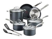 T-fal Unlimited Cookware Set with Durable, Platinum Nonstick Coating, 12 Piece, Gray