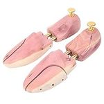 2Pcs Shoe Stretcher, Red Cedar Wood Moistureproof Anti-Deformation Shoes Shaper Adjustable Wooden Anti-Wrinkle Women Men Shoe Tree Keeper with Stainless Spring Connecting Rod[45 46-45 46]Shoe Trees