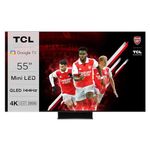 55C845K 55" 4K Ultra HD Mini LED QLED C84K HDR Android Smart TV (Google Assistant, Google TV, Dolby Atmos, 144Hz Motion Clarity Pro, 2.1 Onkyo Sound System) (55")