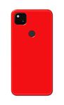 PRINTFIDAA� Printed Hard Back Cover Case for Google Pixel 4A (4G) Back Cover (Plain Red) -2911