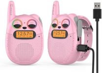 Walkie Talkies for Kids Rechargeable, Toys for 3+ Years Old Kids Walkie Talkies Rechargeable, Up to 2 Mile 2 Way Radio Birthday Toys for Girls And Boys, Pink