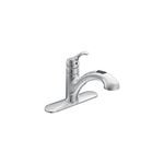 Moen CA87316C Chrome Renzo One Handle Low Arc Pullout Kitchen Faucet