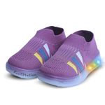 FootStation: Kid's LED Light-Up Shoes | Age 18M to 5Y | Soft Insole | Durable Lights | Breathable | Jugnu 5-10 (Onion, 3.5 Years)