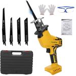 FormiPow Reciprocating Saw for DeWalt 20V Battery, 3000 SPM Cordless Sawzall with 4 Saw, Tool-Free Blade Change, Safety Lock Design, LED Light, Sawzall Tool for Wood/Metal/PVC Cutting (NO Battery)