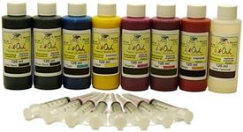 InkOwl Bulk Pigment Ink Replacement for EPSON Stylus Photo R1900, R2000, SureColor P400 (120mL, 8-Pack) - Made in The USA