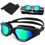 HotSrace Swimming Goggles Anti Fog Anti UV No Leakage,Polarized/Non Polarized Swim Goggles Soft Silicone Clear Vision Easy to Adjust for Adult Men Women Teenager