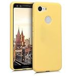 kwmobile Case Compatible with Google Pixel 3 Case - Soft Slim Protective TPU Silicone Cover - Yellow Matte