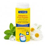 SZ STAR Athlete’s Foot Powder with Peppermint & Menthol 100g - Antifungal Deodorising Formula for Sweaty Smelly Feet - Moisture Absorbing Foot Care for Odour Control & All Day Freshness
