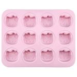 CHEFMADE Hello Kitty Cake Pan, 12-Cavity Non-Stick Cat-Shaped Muffin Bakeware Cupcake Pan for Oven Baking (Pink)