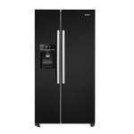 Hisense RS694N4IBE Freestanding Side-by-Side Door American Fridge Freezer 562L 91 x 178.65 x 74.3 cm (W x H x D), Black, Varnished Door, E rated