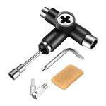 FTEYJEUIOTY Skate Tool Multi-Function Ratchet Skateboard Tool with Skateboard Griptape Eraser Kit