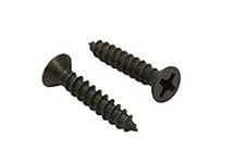 #6 X 3/4'' Black Oxide Coated Stainless Flat Head Phillips Wood Screw, (100 pc), 18-8 (304) Stainless Steel Screws by Bolt Dropper