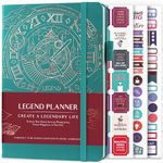 Legend Planner – Weekly & Monthly Life Planner to Hit Your Goals & Live Happier. Organizer Notebook & Productivity Journal. A5 (Viridian Green)