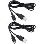 The Lord of the Tools 2Pcs USB Power Charger Cable Cord Replacement Compatible with Nintendo DS Lite/NDSL USB Data Power Charging Cable 1.2M Black