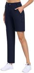 MoFiz Women's Hiking Pants Convertible Quick Dry Lightweight Zip Off Outdoor Athletic Pants with 5 Deep Pocket, Navy, Small