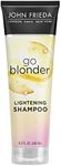 John Frieda Go Blonder Lightening Shampoo for Blonde Color-Treated Hair, Paraben, Phthalate, Silicone and Ammonia Free, Cruelty Free, Vegan Friendly Shampoo 8.3 oz Bottle