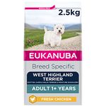 Eukanuba Complete Dry Dog Food for Adult West Highland Terrier Breed Types with Fresh Chicken 2.5 kg