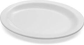 Carlisle FoodService Products Kingline Plastic Oval Platter Oval Tray for Home and Restaurant, Melamine, 12 x 9 Inches, White, (Pack of 12)