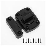 Door Lock Door Bolts for Internal Doors Door Latches for Bathroom Bedroom Cupboard Cabinet Window Barns Garage Pet Gate Loft Hatch Garden Office Kitchen Hotel Front Door Bolt for All Doors (Black)