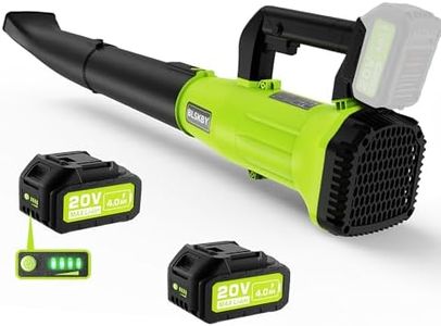 Battery Powered Leaf Blower Cordless with 2x4Ah Battery and Charger, 530CFM