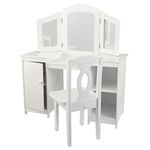 KidKraft Toys Ella Deluxe Makeup Vanity Table with Mirror Set and Chair