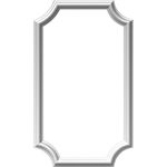 Ekena Millwork PNL16X28AS-02 Ashford Molded Scalloped Picture Frame Panel