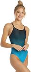 Sporti Molecule Thin Strap One Piece Swimsuit - Blue/Black - 32
