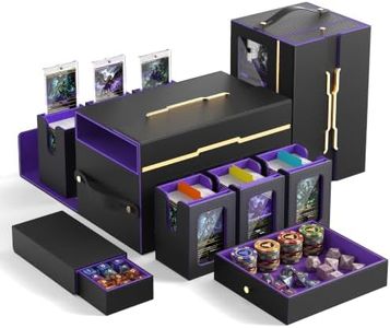 FOXHIVE MTG Commander Deck Box, 6-Modular Deck Case with 2 Dice Tray