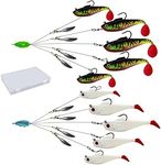 TZDTMEOS Topwater Lure Alabama Rigs Umbrella Rigs Fishing Rigs Lure for Fishing Bass Bait Lure 8inch 1/2OZ Fishing Bait Rigs