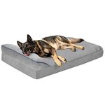 Bnonya Orthopedic Dog Bed Large, Dog Beds for Large Dogs Bolster Pet Bed, Washable XL Dog Bed with Pillow and Anti-Slip Bottom